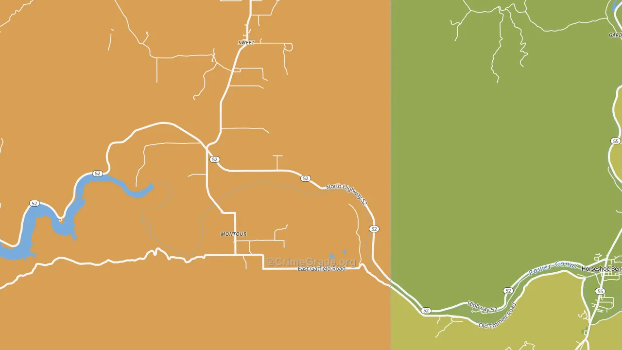 Montour, ID Map of Burglary Rates