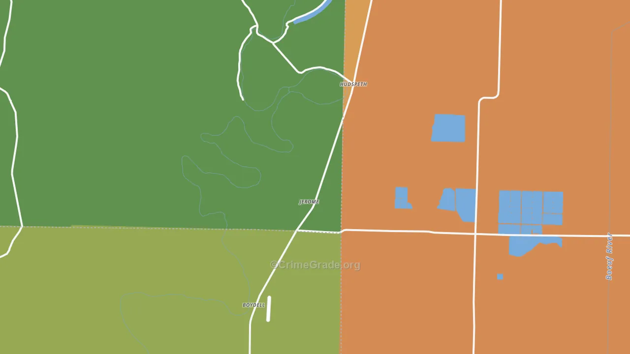Montrose, AR Map of Burglary Rates
