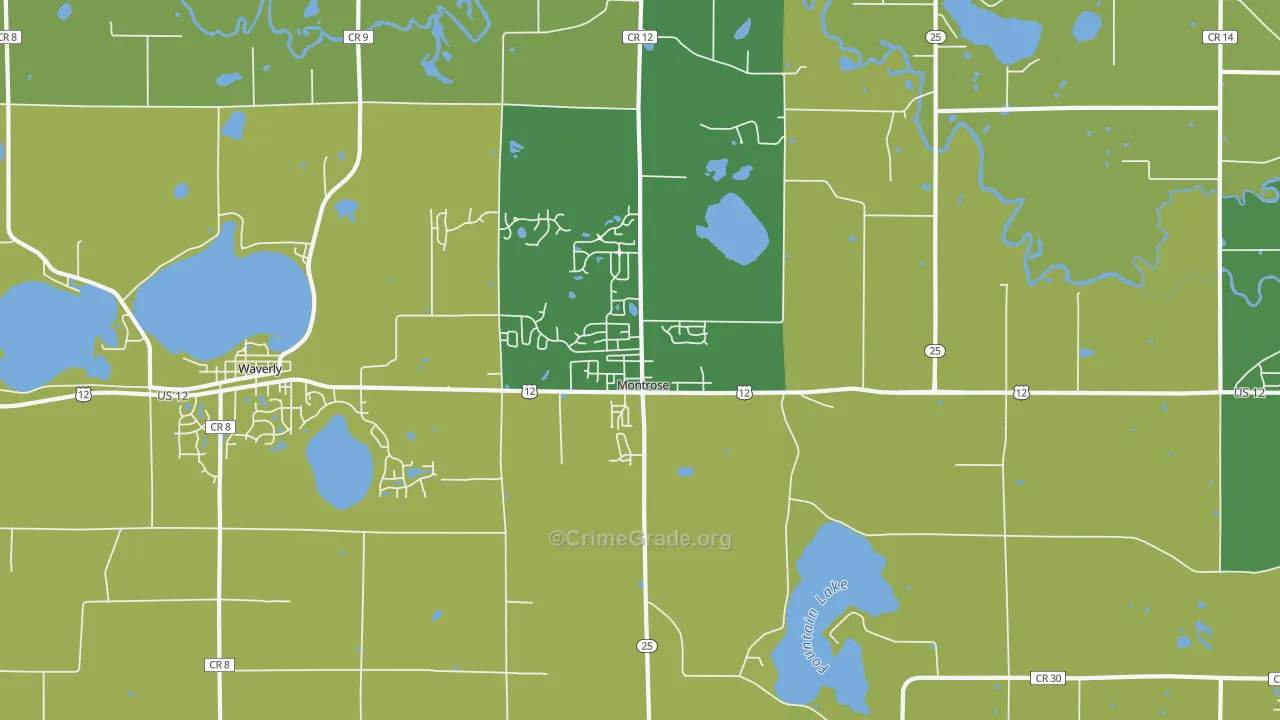 Montrose, MN Map of Burglary Rates