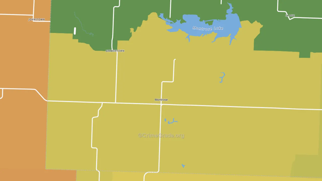 Montrose, MO Map of Burglary Rates