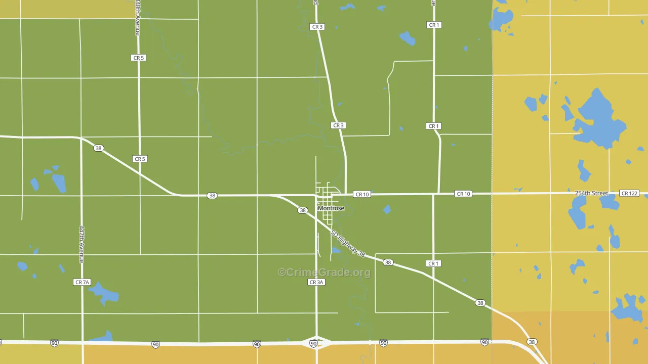 Montrose, SD Map of Burglary Rates