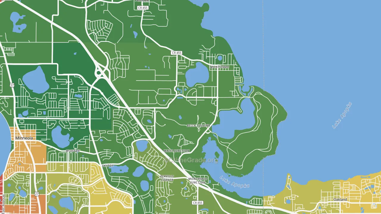 Montverde, FL Map of Burglary Rates
