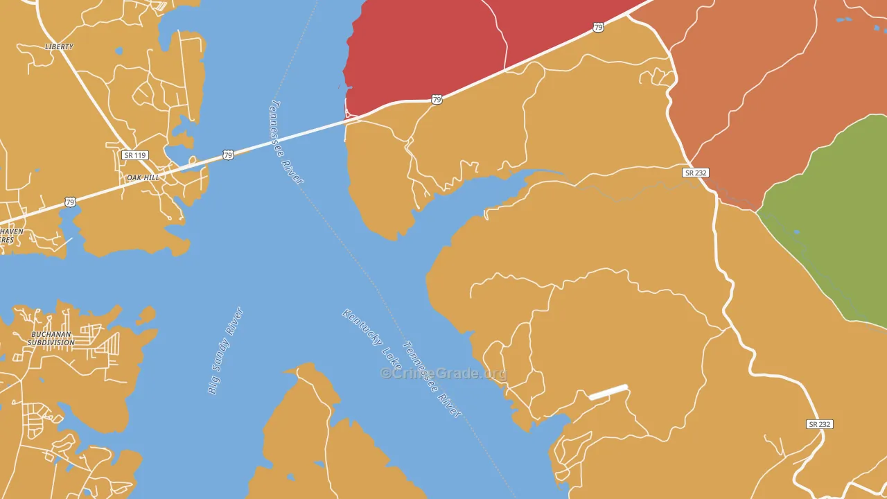 Moons, TN Map of Burglary Rates