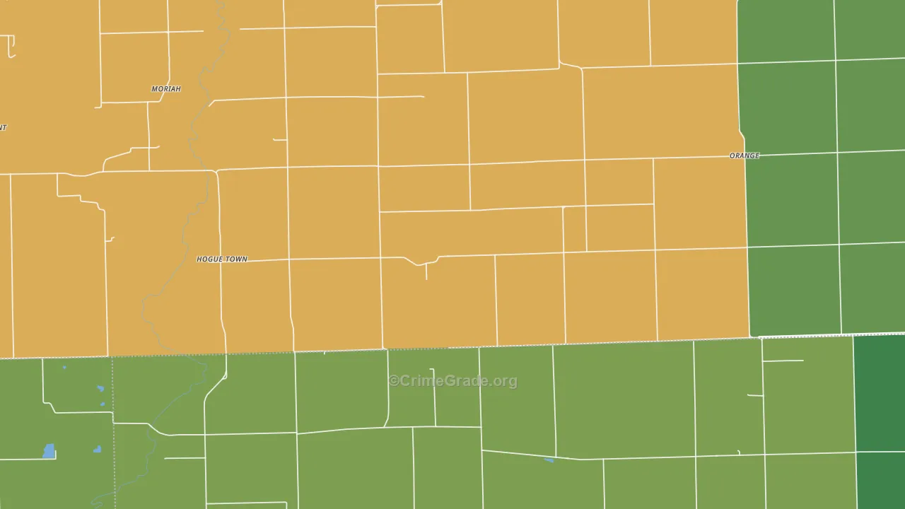 Moonshine, IL Map of Burglary Rates