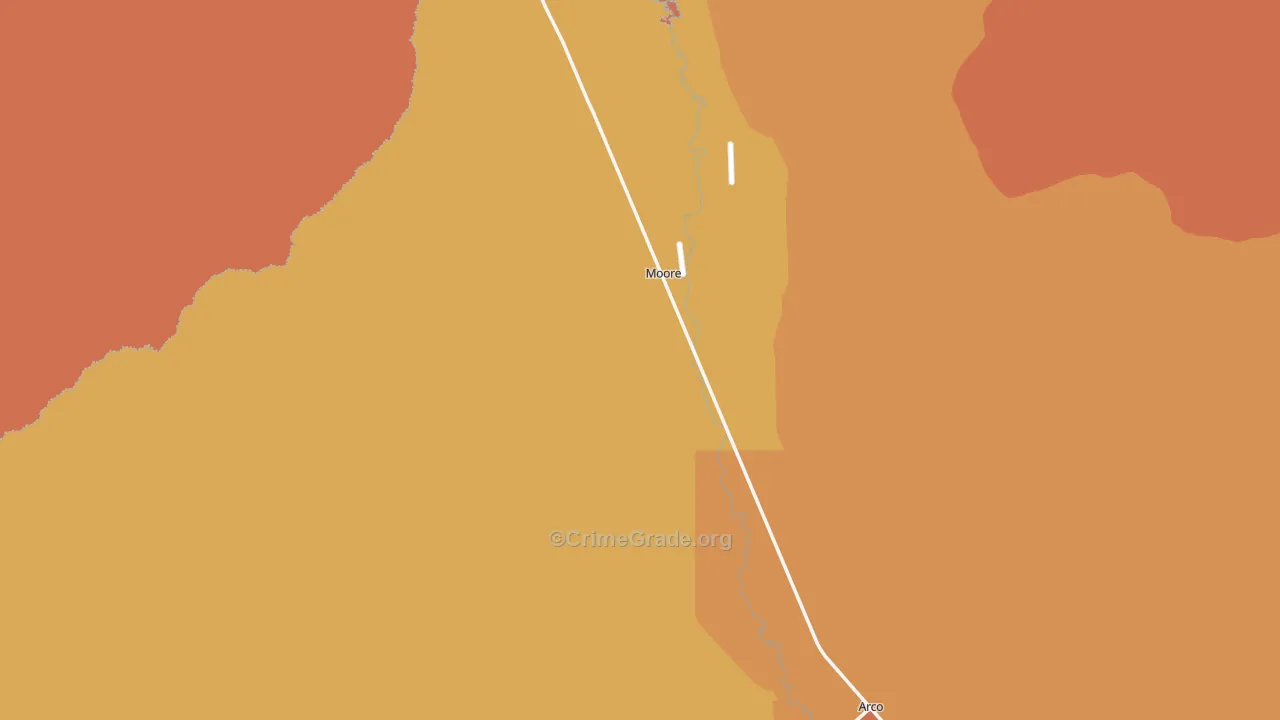 Moore, ID Map of Burglary Rates