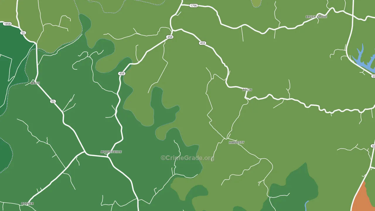 Mooresville, KY Map of Burglary Rates