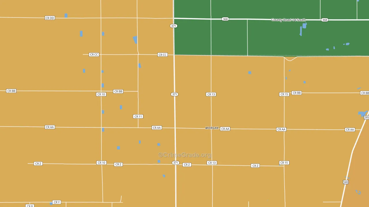 Morgan, CO Map of Burglary Rates