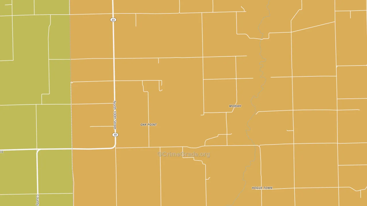 Moriah, IL Map of Burglary Rates