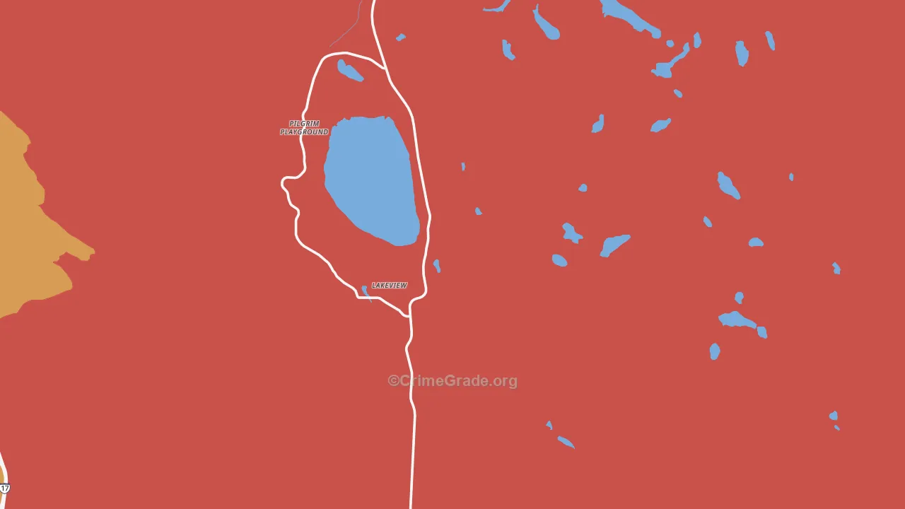 Mormon Lake, AZ Map of Burglary Rates