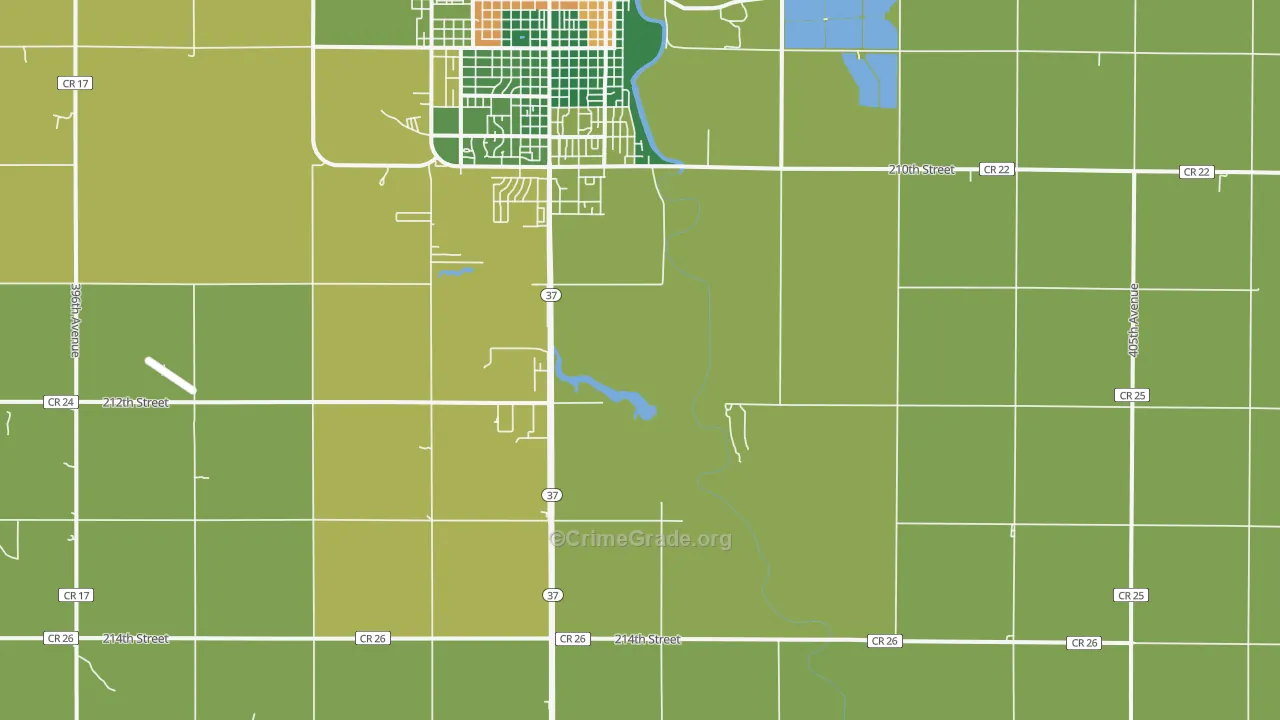 Morningside, SD Map of Burglary Rates