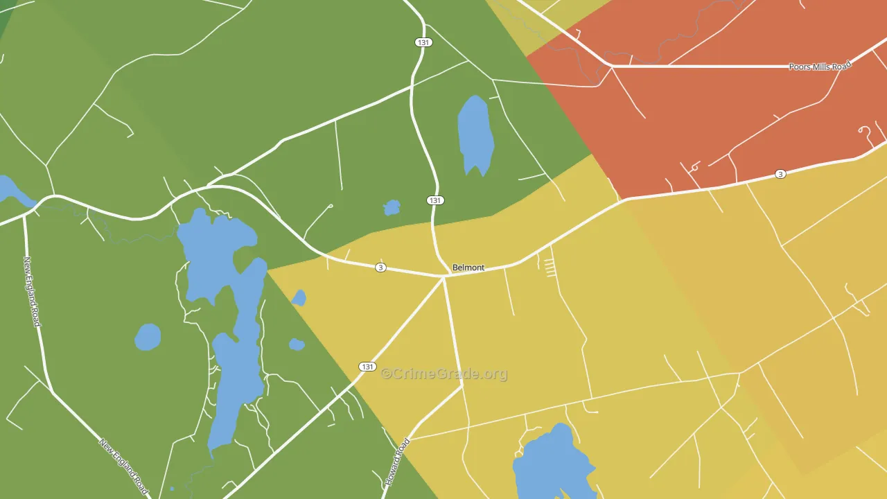 Morrill, ME Map of Burglary Rates