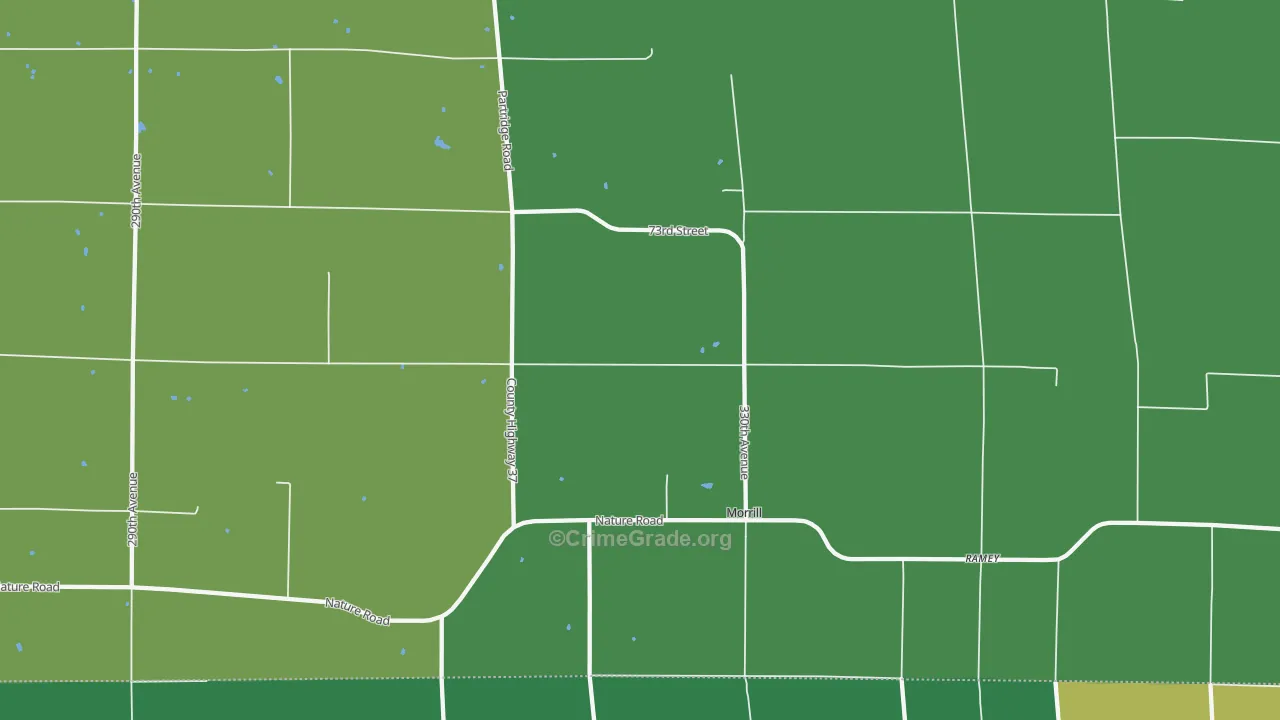 Morrill, MN Map of Burglary Rates