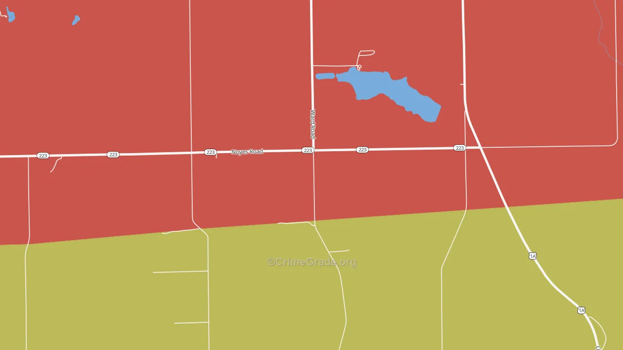 Morris Corner, ME Map of Burglary Rates