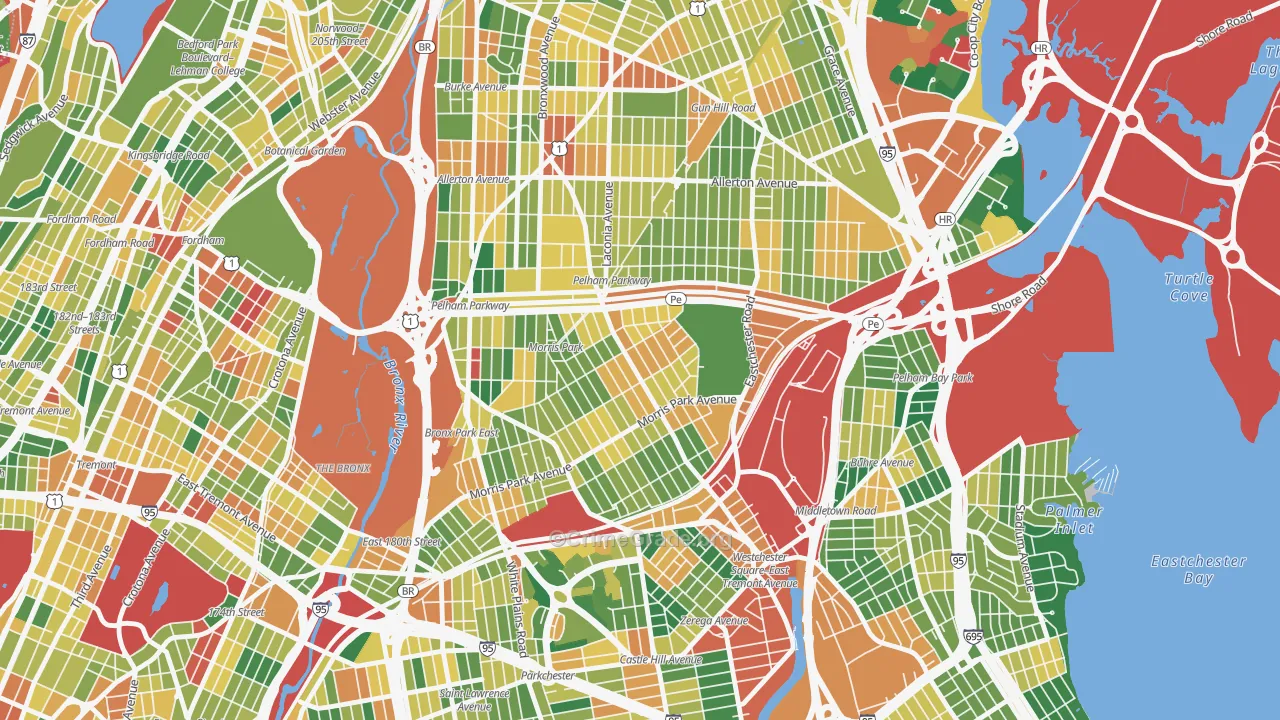 Morris Park, Bronx, NY Map of Burglary Rates
