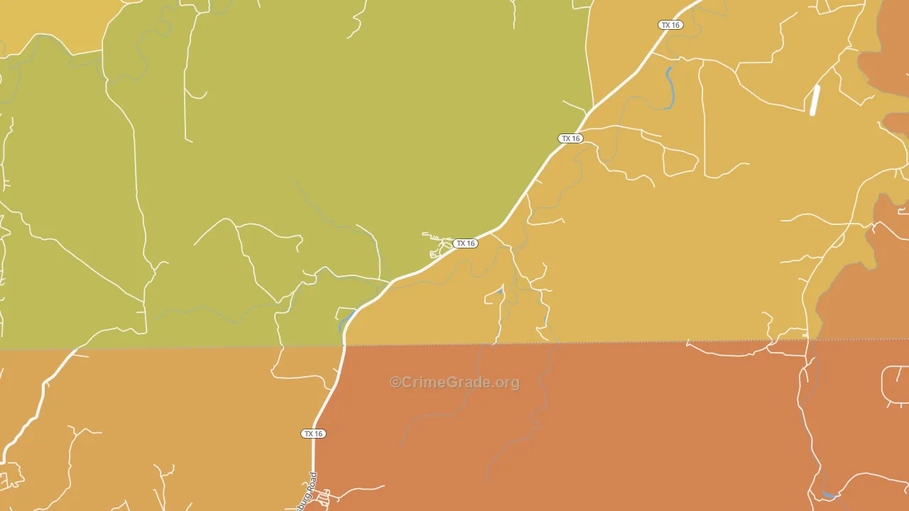 Morris Ranch, TX Map of Burglary Rates