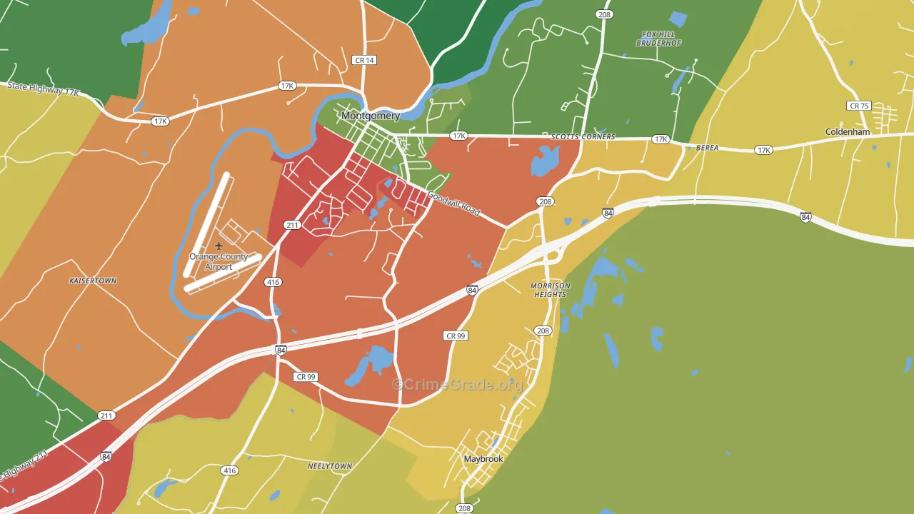 Morrison Heights, NY Map of Burglary Rates