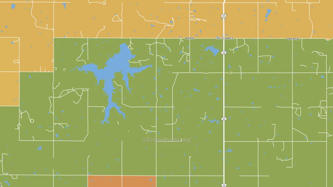 Morse, OK Map of Burglary Rates