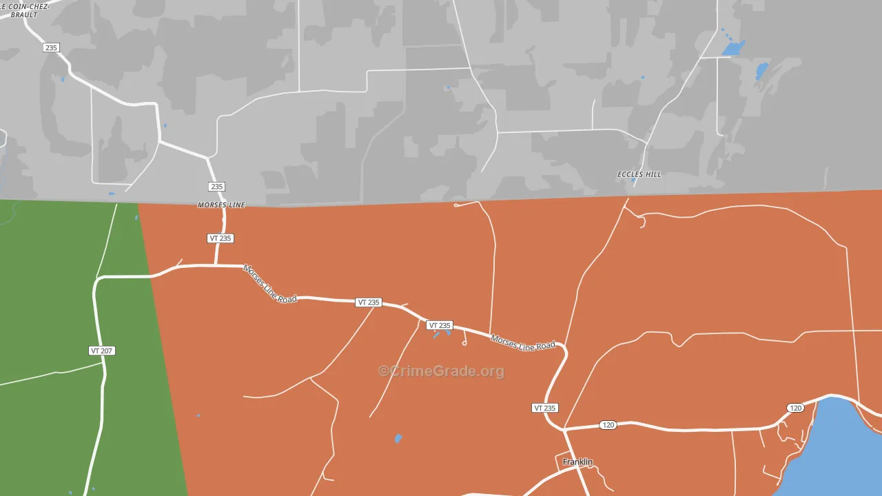 Morses Line, VT Map of Burglary Rates