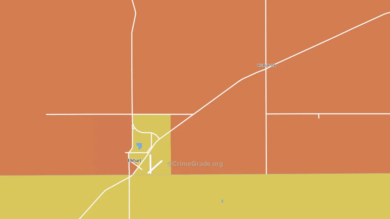 Morton County, KS Map of Burglary Rates