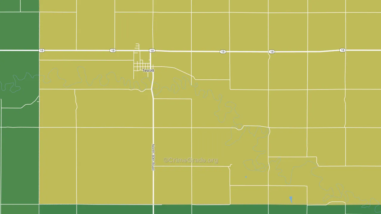 Morton, KS Map of Burglary Rates