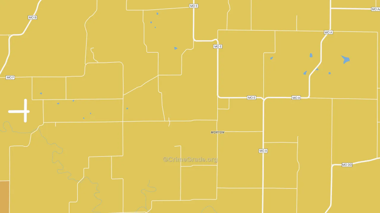 Morton, MO Map of Burglary Rates