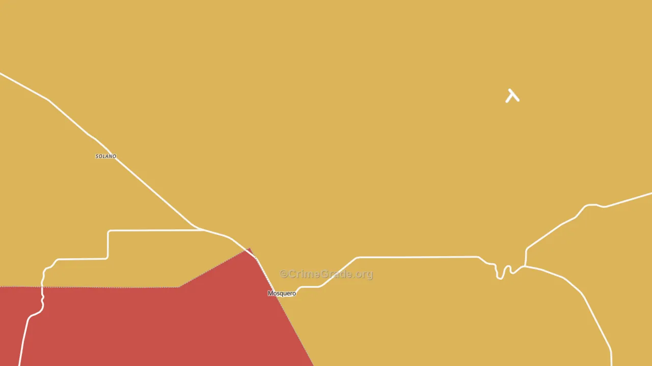Mosquero, NM Map of Burglary Rates