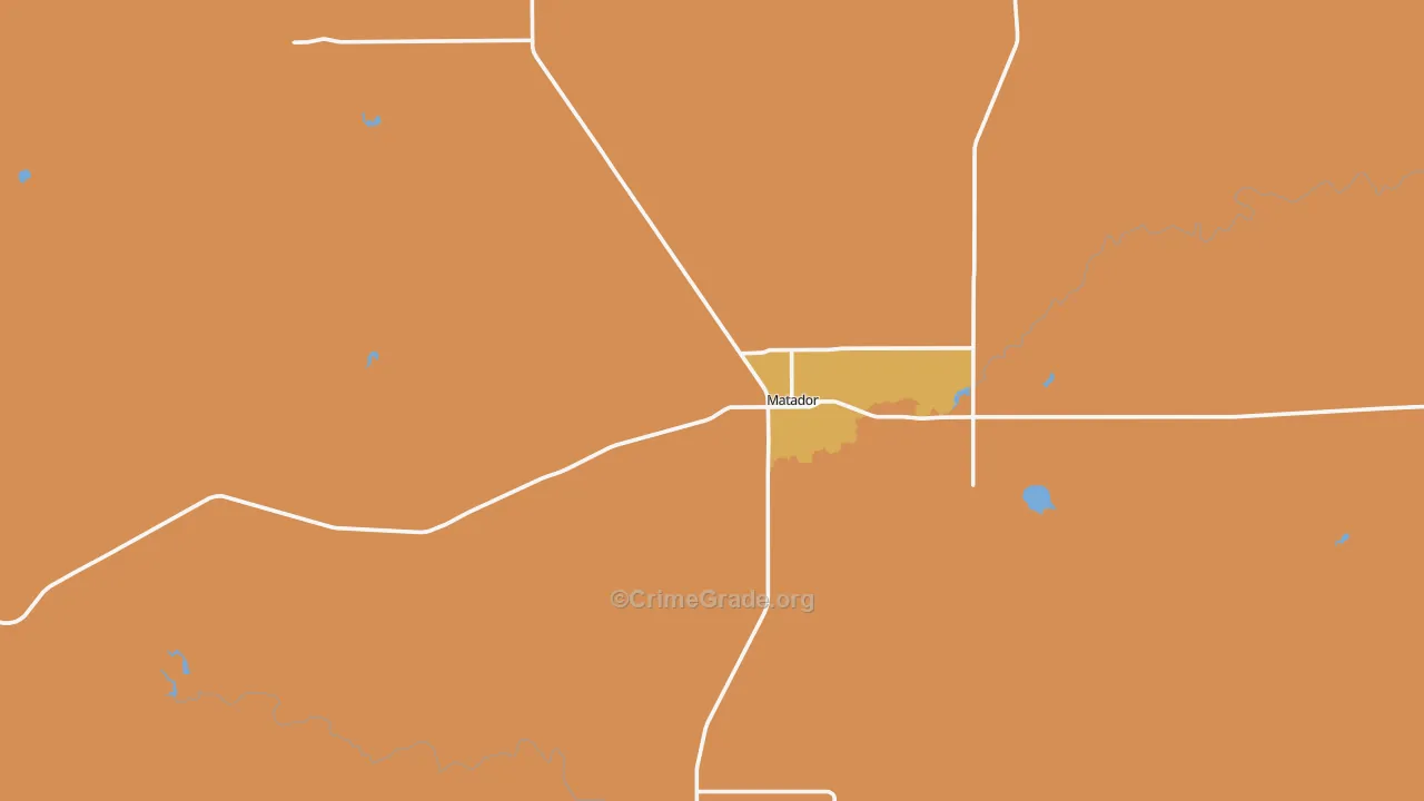 Motley County, TX Map of Burglary Rates