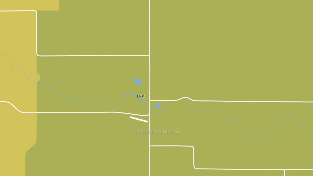 Mott, ND Map of Burglary Rates