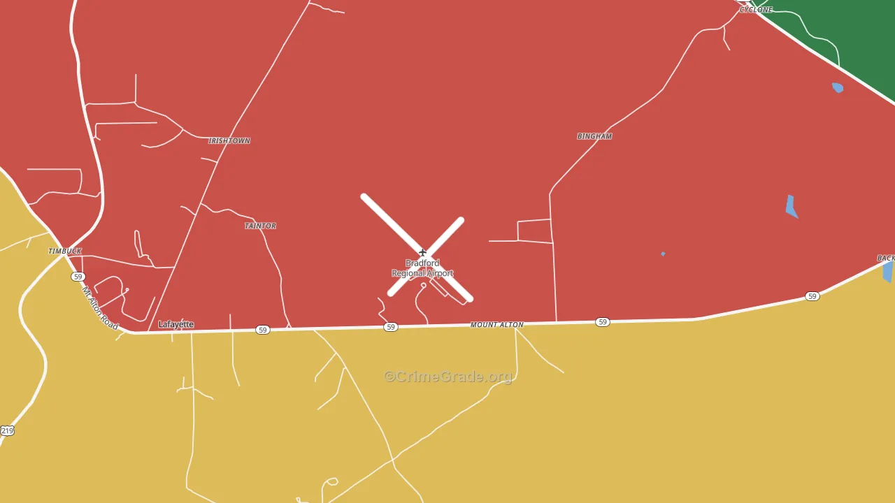 Mount Alton, PA Map of Burglary Rates