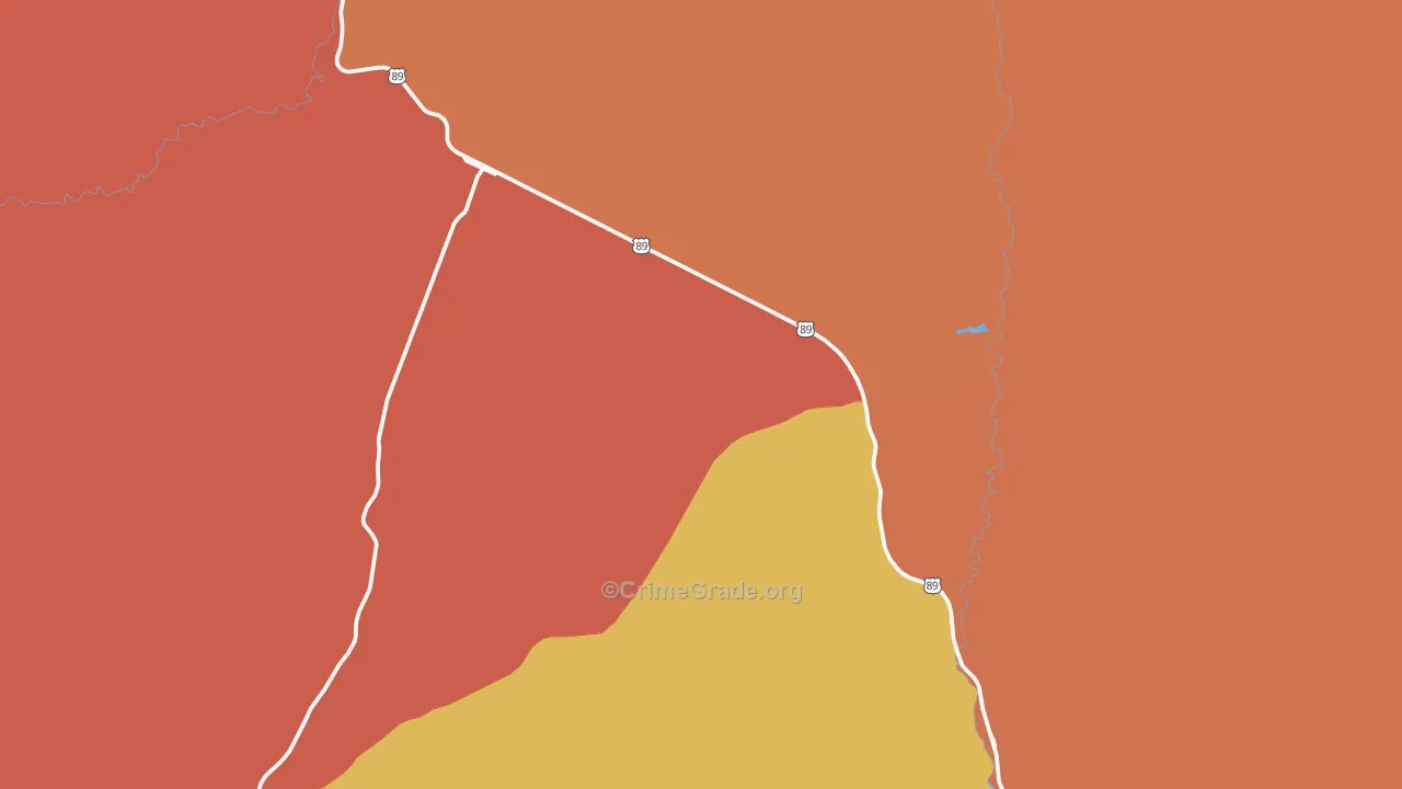 Mount Carmel Junction, UT Map of Burglary Rates