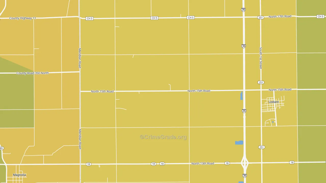 Mount Palatine, IL Map of Burglary Rates
