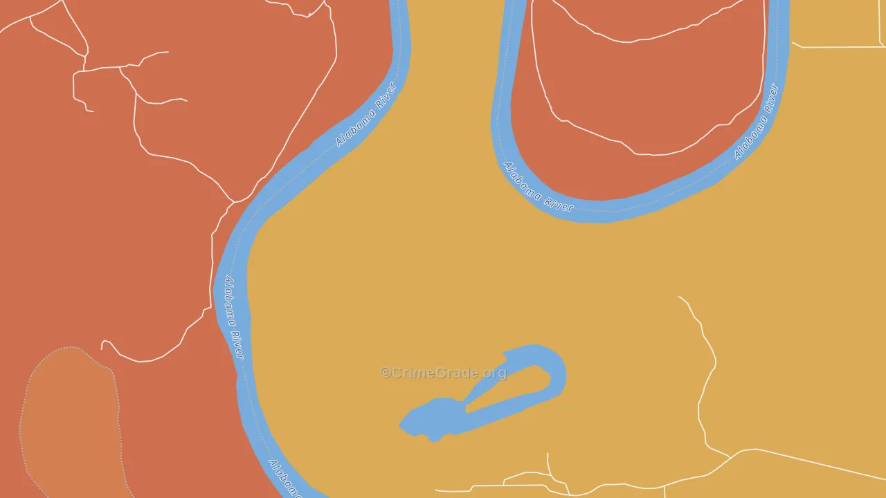 Mount Pleasant, AL Map of Burglary Rates