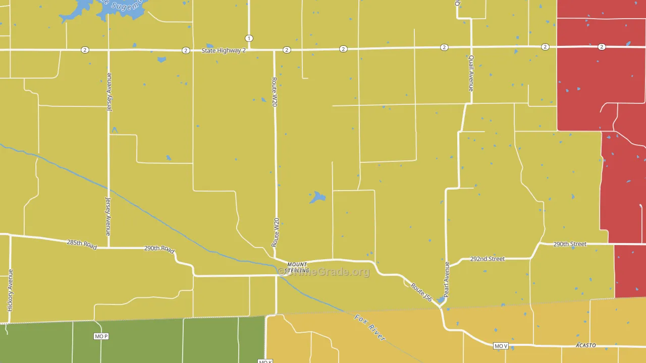 Mount Sterling, IA Map of Burglary Rates