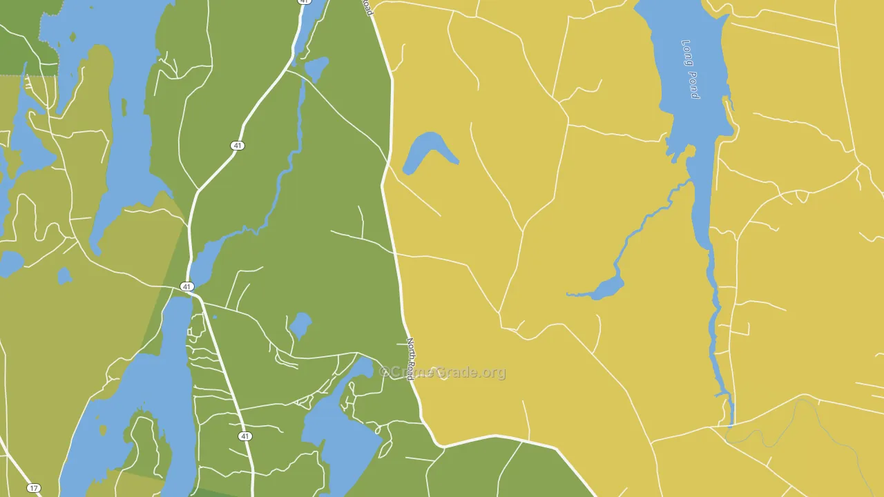 Mount Vernon, ME Map of Burglary Rates