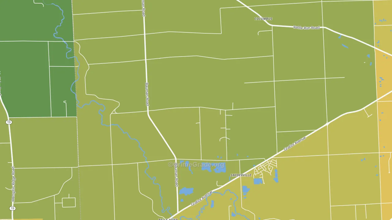 Mount Vernon, MI Map of Burglary Rates