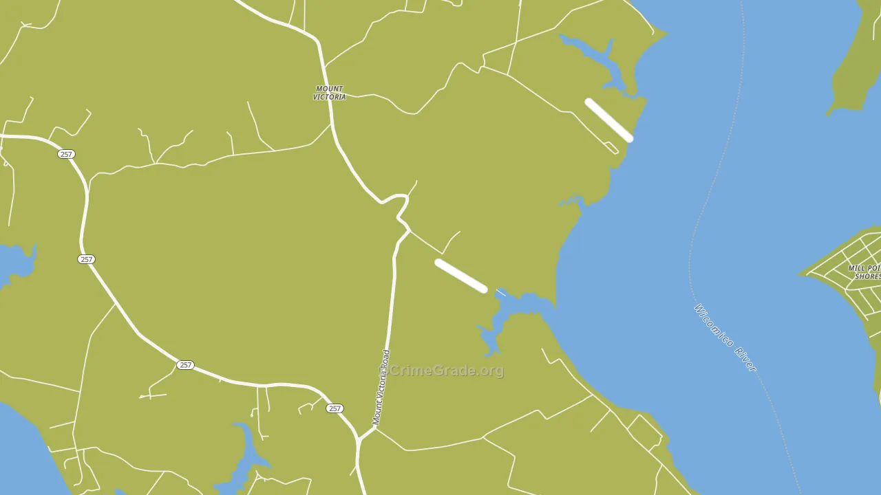 Mount Victoria, MD Map of Burglary Rates