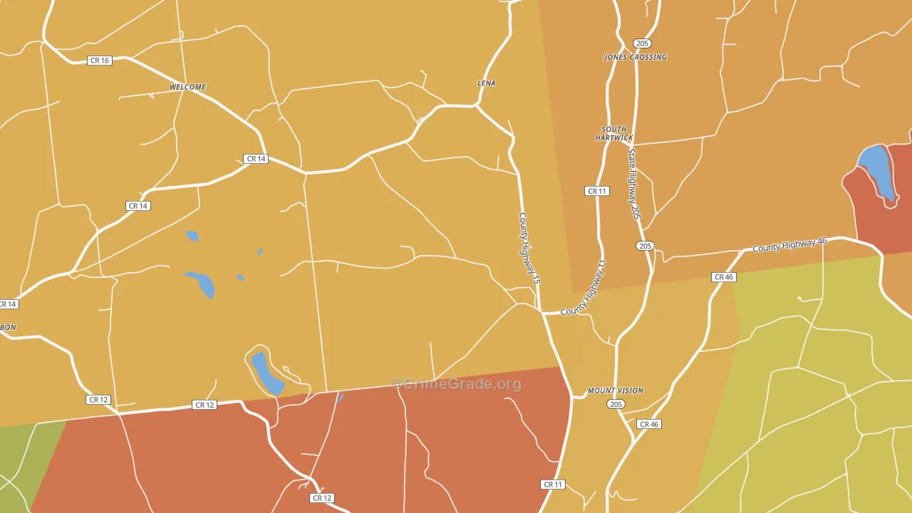 Mount Vision, NY Map of Burglary Rates