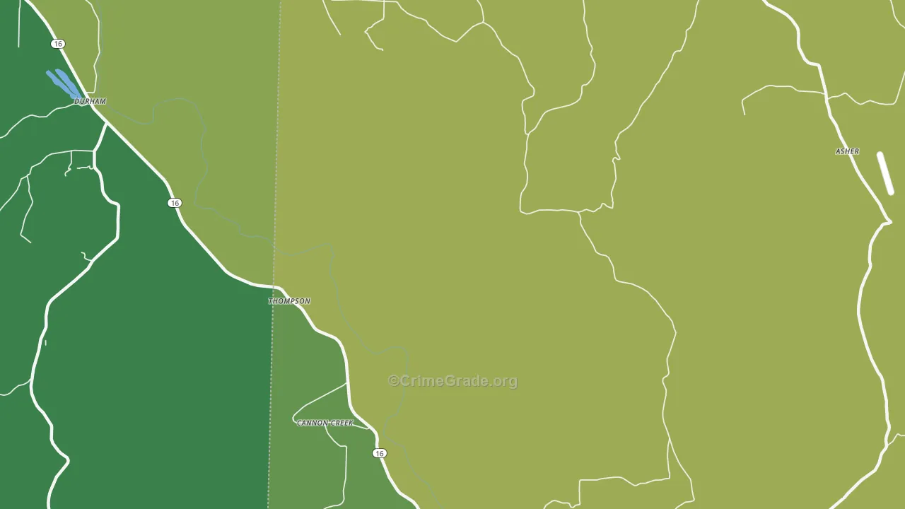 Mountain Crest, AR Map of Burglary Rates