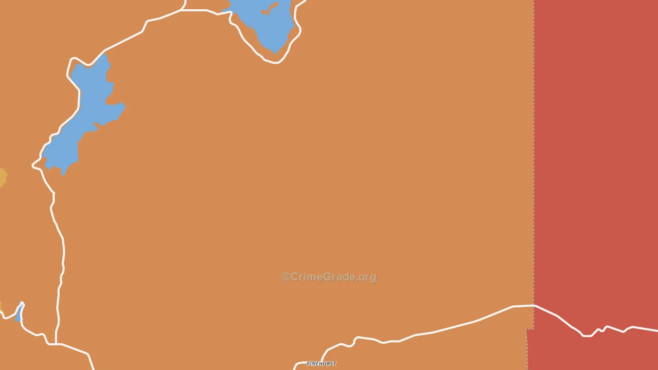 Mountain View, OR Map of Burglary Rates