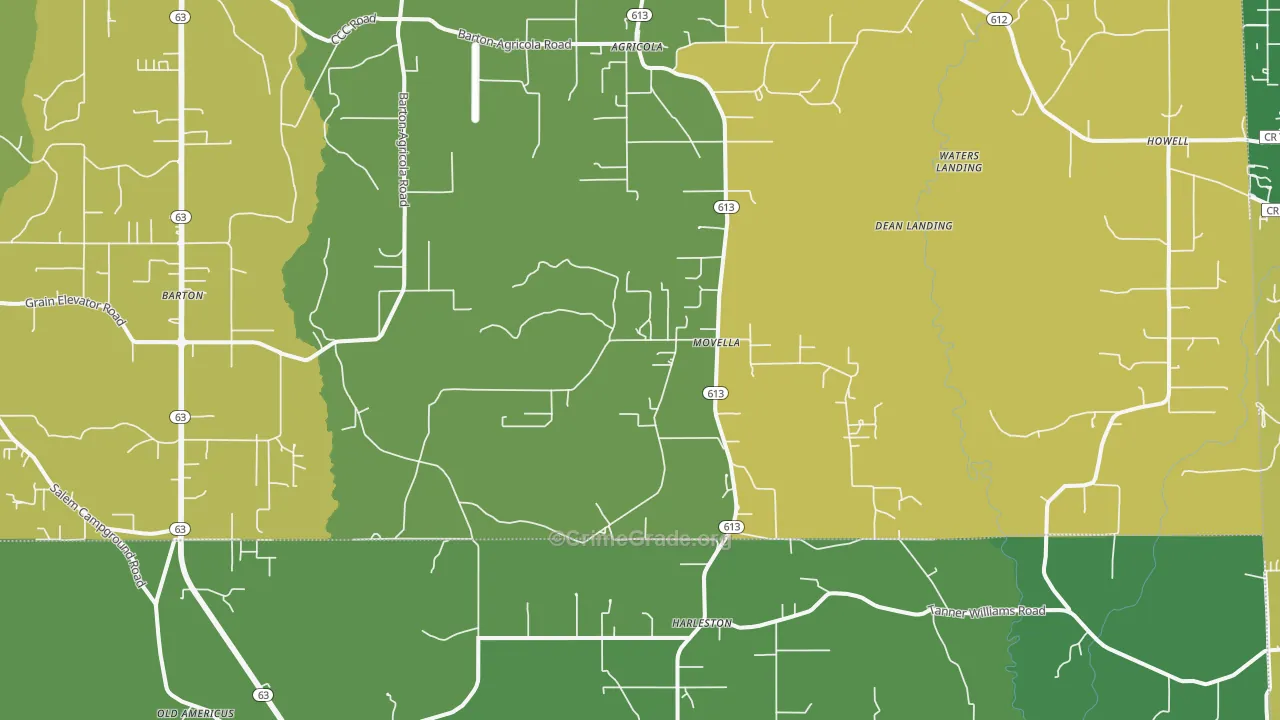 Movella, MS Map of Burglary Rates