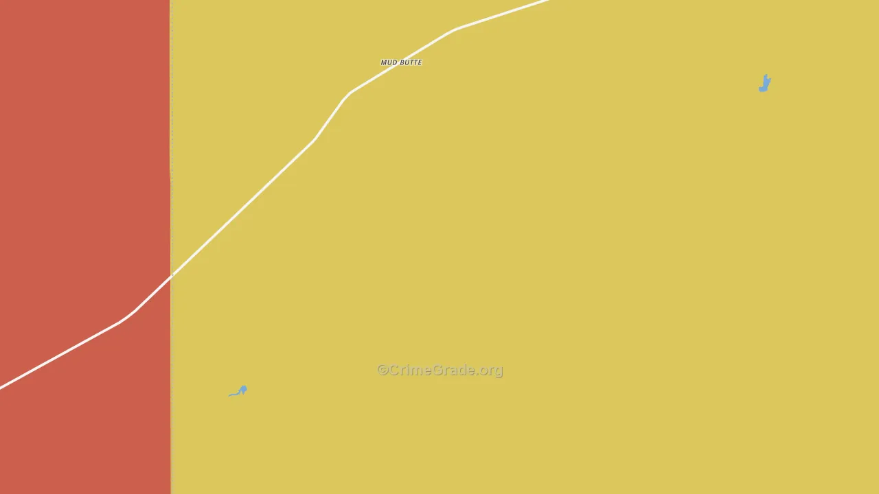 Mud Butte, SD Map of Burglary Rates