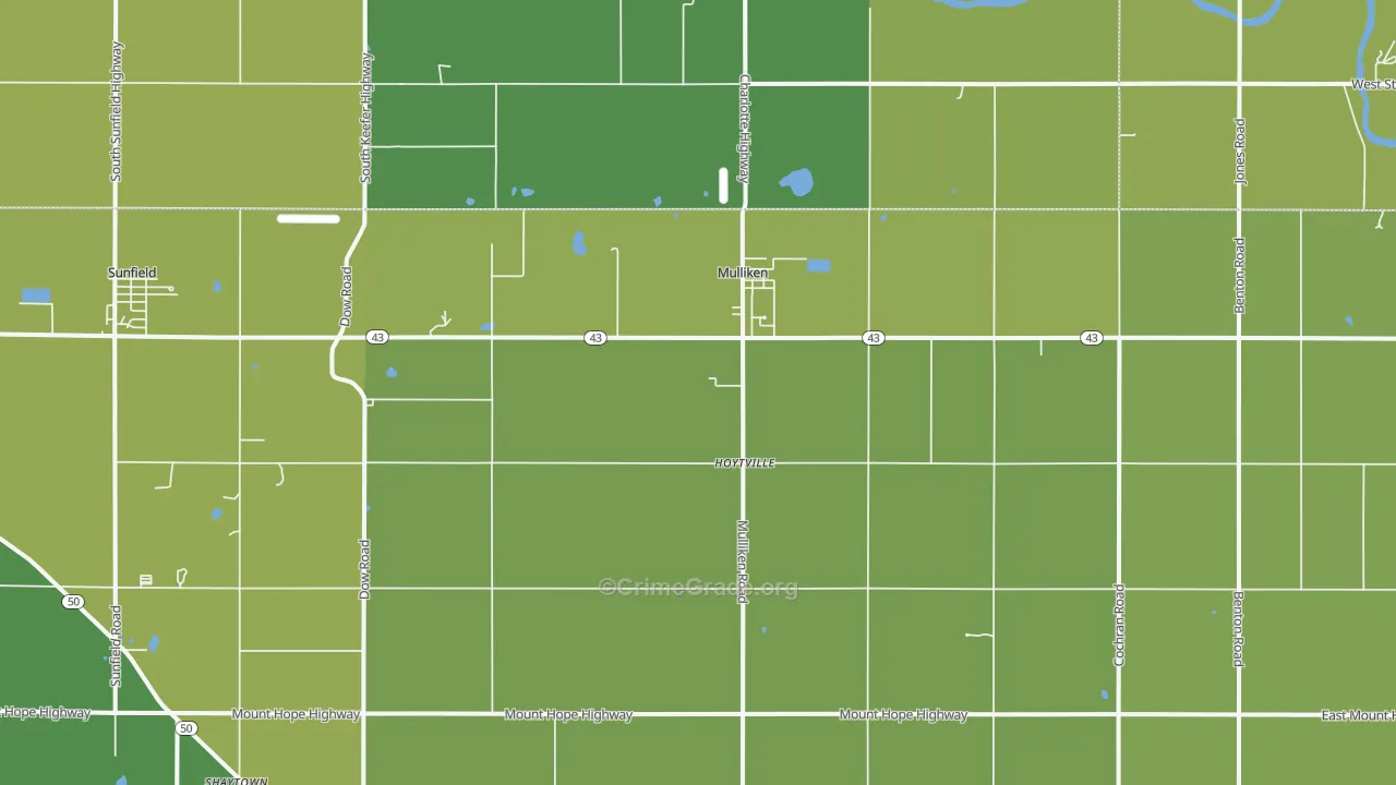 Mulliken, MI Map of Burglary Rates