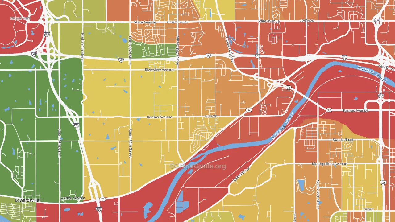 Muncie-Stony PT., Kansas City, KS Map of Burglary Rates