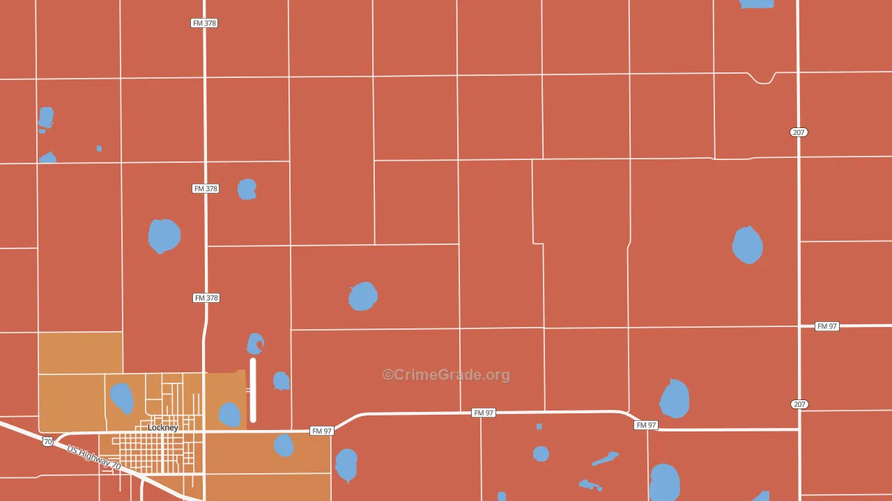 Muncy, TX Map of Burglary Rates