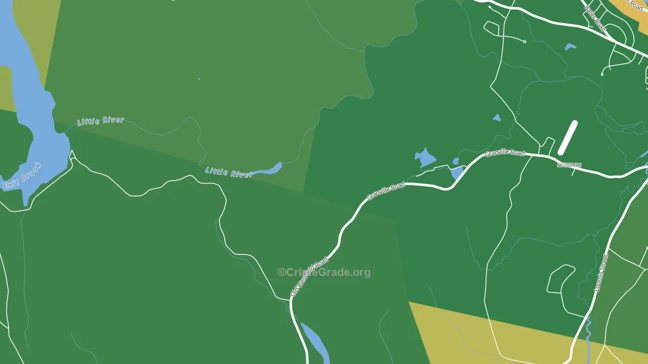 Mundale, MA Map of Burglary Rates