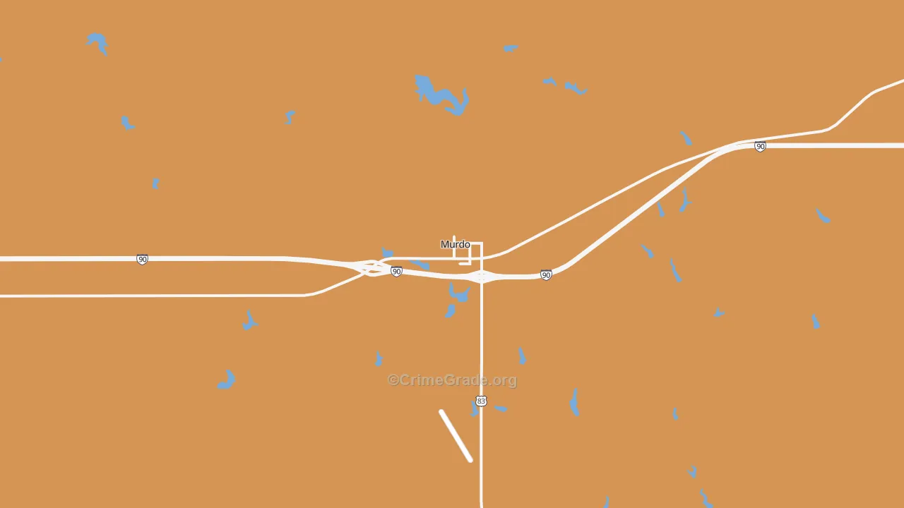 Murdo, SD Map of Burglary Rates