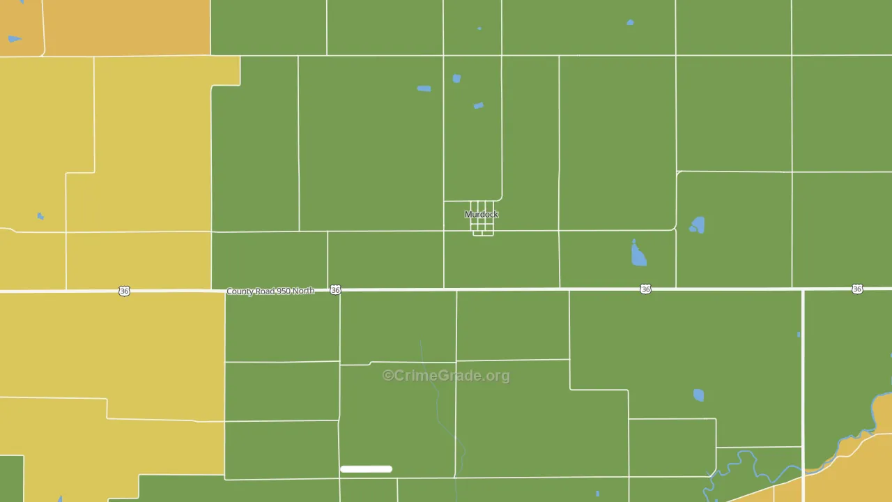 Murdock, IL Map of Burglary Rates