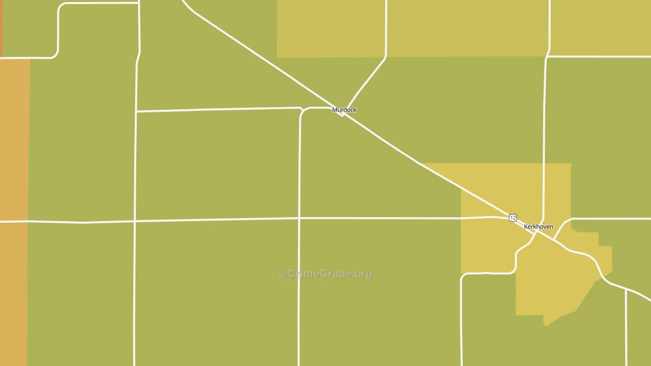 Murdock, MN Map of Burglary Rates