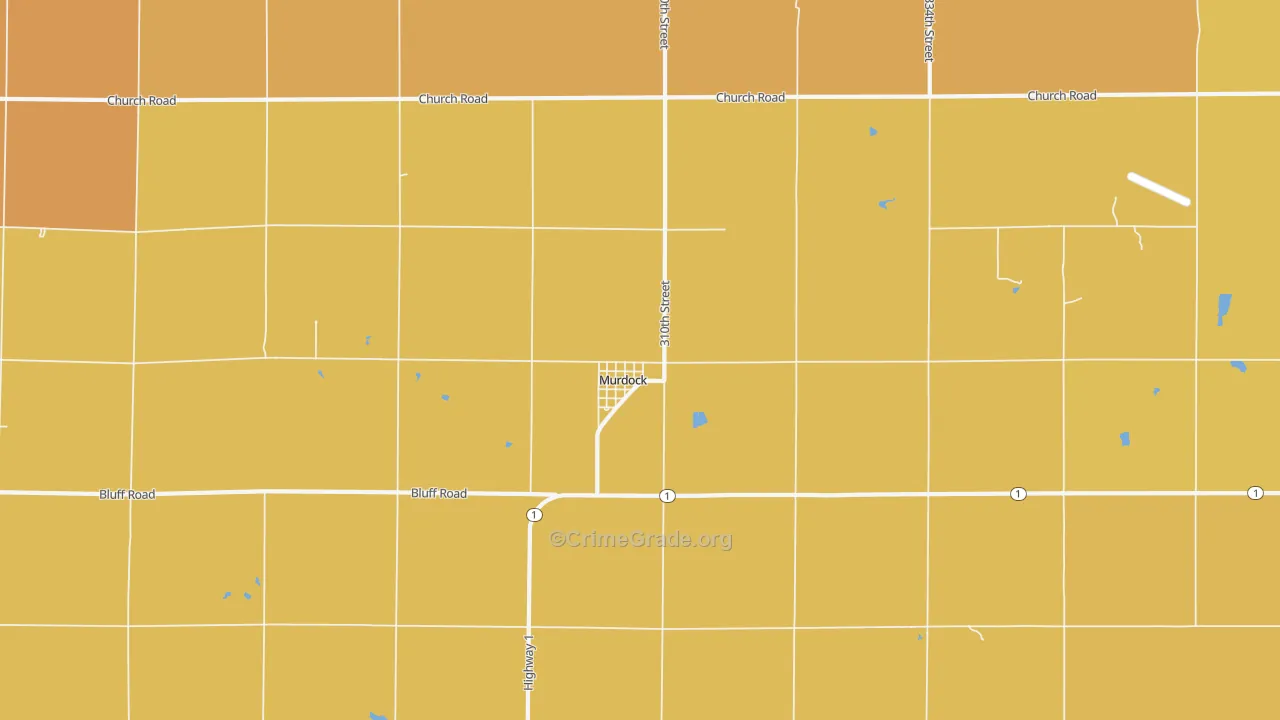 Murdock, NE Map of Burglary Rates