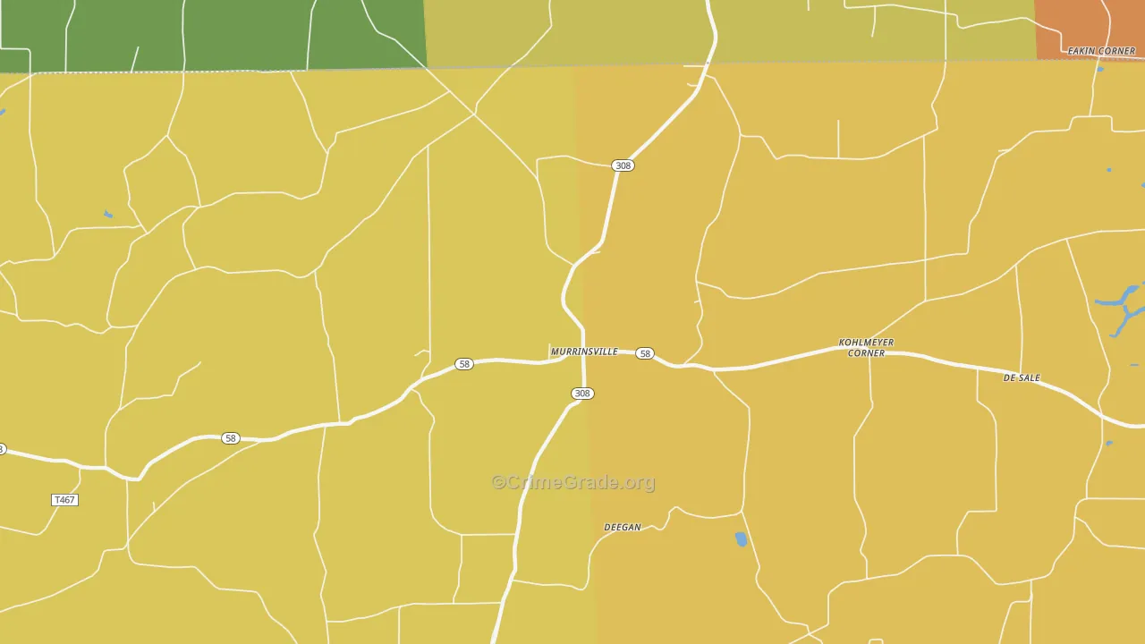 Murrinsville, PA Map of Burglary Rates